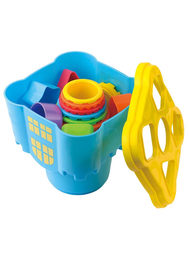Happy Kids Little Learners Castle Stacking Cups - Stack And Sort Colors, Sizes, Numbers, 22 Inches Tall, 11-piece Set  - Image 2