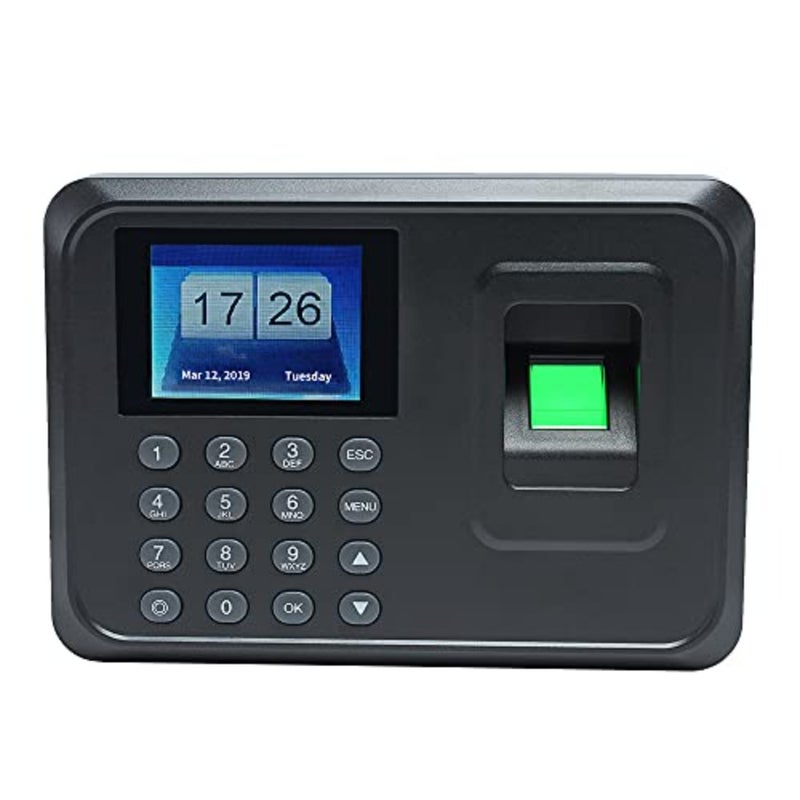 Eacam Intelligent Biometric Fingerprint Password Attendance Machine Employee Checking-in Recorder 2.4 inch TFT LCD Screen DC 5V Time Attendance Clock - Image 1