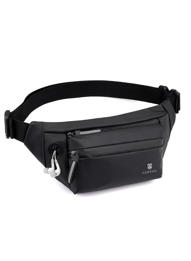 GUSTAVE® Large Waterproof Sling Pack Chest Bag Waist Bags Fanny Pack Cross Body Travel Bag BumBag Men Women Fanny Pack for Hiking Travel Camping Running Sports Outdoors with Adjustable Strap - Image 1