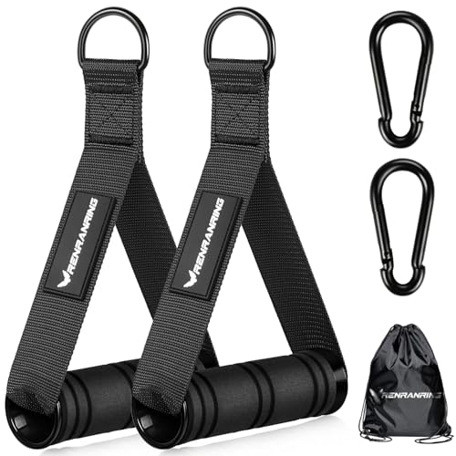 RENRANRING Gym Exercise Handles, Replacement Handle Attachments for Cable Machine Pulleys, Resistance Band and Strength Trainer, Pull Down Workout Accessories, Home Gym Add On Equipment - Image 1