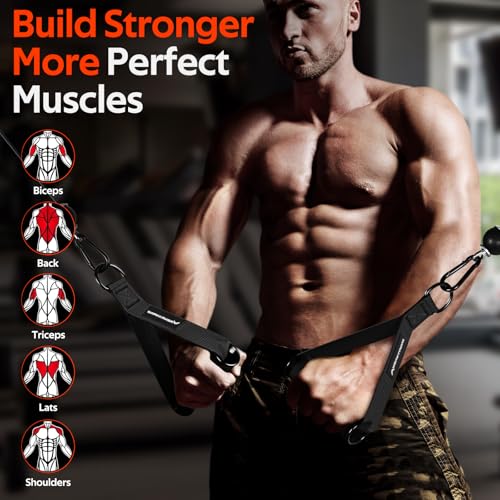 RENRANRING Gym Exercise Handles, Replacement Handle Attachments for Cable Machine Pulleys, Resistance Band and Strength Trainer, Pull Down Workout Accessories, Home Gym Add On Equipment - Image 5