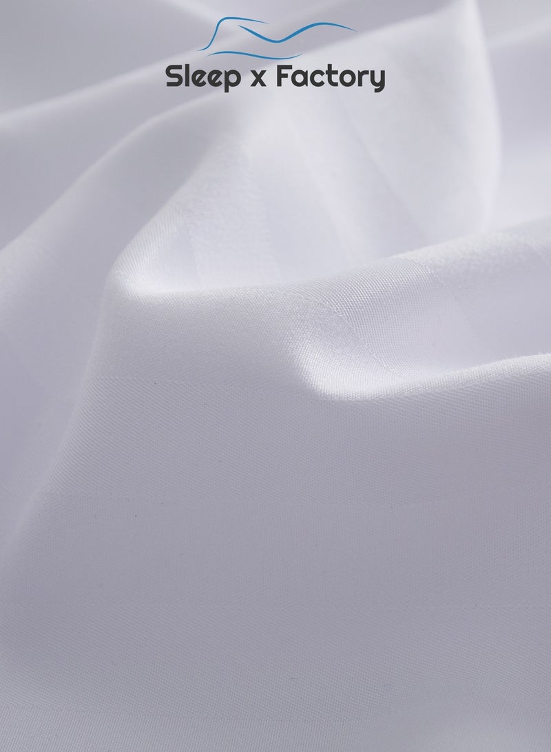 Sleep x Factory Rest Dose Hotel Comforter Set – 7 Pieces – Soft Touch – Striped White – 260x240 cm - Image 5