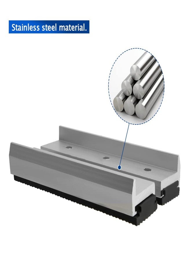 Saim 5 inch Aluminum Alloy Vise Jaws, Universal Soft Vice Jaws Pads Covers with Strong Magnetic Multi-Purpose Protector or Woodworking, DIY Making, Plumbing 1 Pair - Silver - Image 4