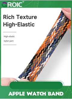 GROIC Compatible with Apple Watch Band 49mm 45mm 44mm 42mm, Stretchy Sport Solo Loop Strap with Adjustable Buckle,Women Men Elastic Nylon Braided Wristband for iWatch Series 10 9 8 7 6 SE 5 4 3 Ultra 2 1  - Image 4