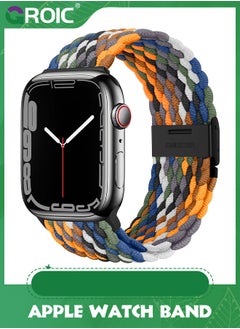 GROIC Compatible with Apple Watch Band 49mm 45mm 44mm 42mm, Stretchy Sport Solo Loop Strap with Adjustable Buckle,Women Men Elastic Nylon Braided Wristband for iWatch Series 10 9 8 7 6 SE 5 4 3 Ultra 2 1  - Image 1