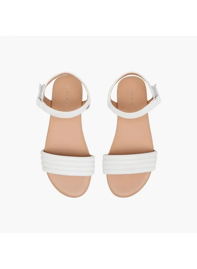 Flora Bella By Shoexpress Girls Strap Detail Sandals with Hook and Loop Closure