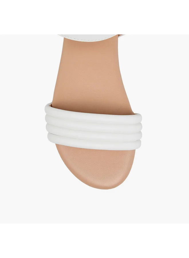 Flora Bella By Shoexpress Girls Strap Detail Sandals with Hook and Loop Closure