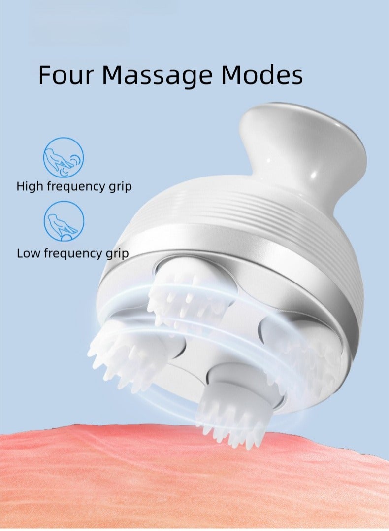 ONLYMAY Scalp Massager with 4  Massage Heads Portable Head Scratcher with Tissue Kneading Nodes Gifts Idea Stress Release Massager for Muscles Shoulder Calf  - Image 2
