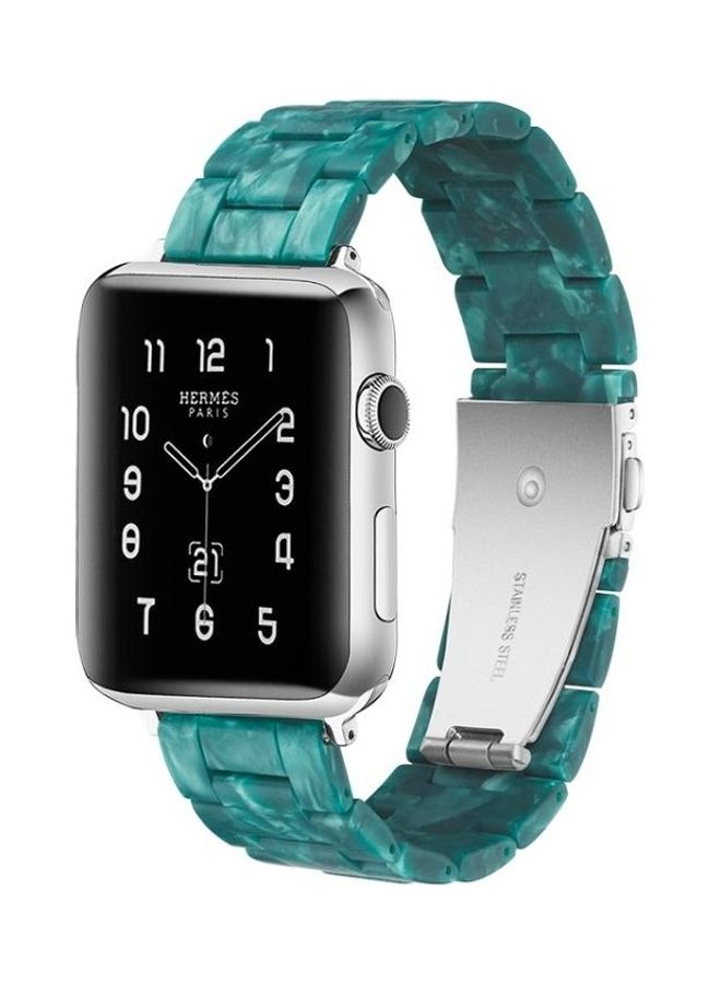 نيبمينينت سوار عصري بسيط من الراتنج لساعة أبل ووتش سيريز 5/4/3/2/1 مقاس 38/40 مم أخضر - Image 1