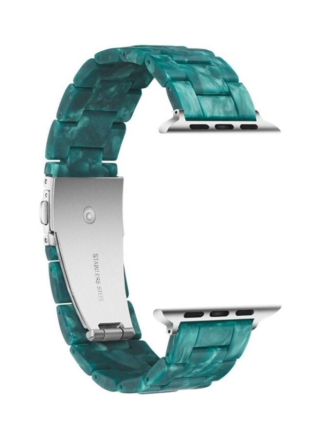 نيبمينينت سوار عصري بسيط من الراتنج لساعة أبل ووتش سيريز 5/4/3/2/1 مقاس 38/40 مم أخضر - Image 2