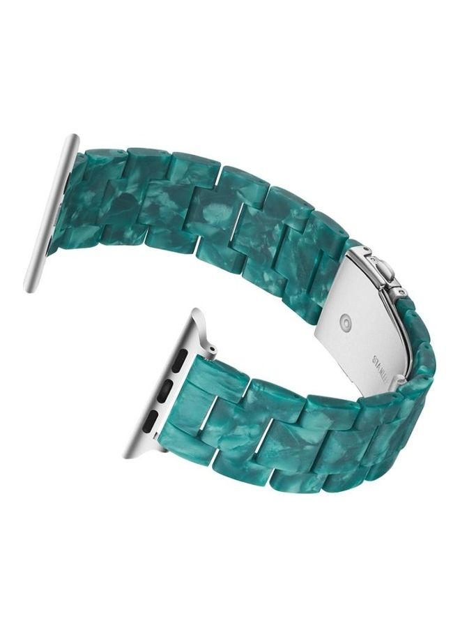 نيبمينينت سوار عصري بسيط من الراتنج لساعة أبل ووتش سيريز 5/4/3/2/1 مقاس 38/40 مم أخضر - Image 3