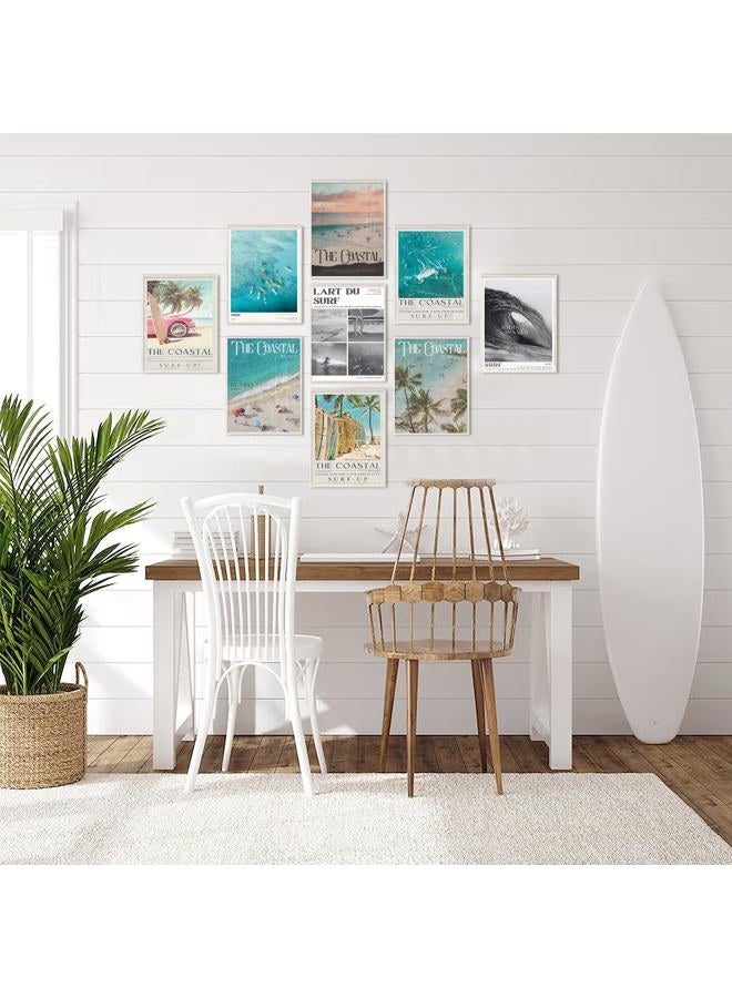 Uniro Coastal Cowgirl Decor Aesthetic, Coastal Granddaughter Room Decor, Trendy Beachy Wall Decor Beachy Summer Poster Poster Pictures, Retro Newspaper Beach Wall Art Prints Preppy Surf Up Posters for - Image 5
