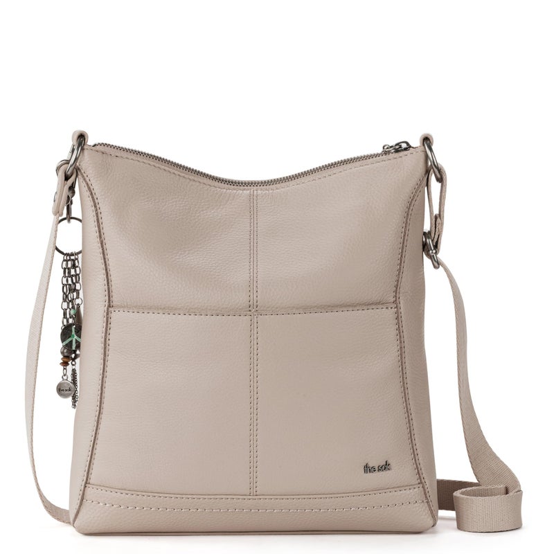 The Sak Lucia Crossbody in Leather, Adjustable Crossbody Strap, Sand Stitch - Image 5