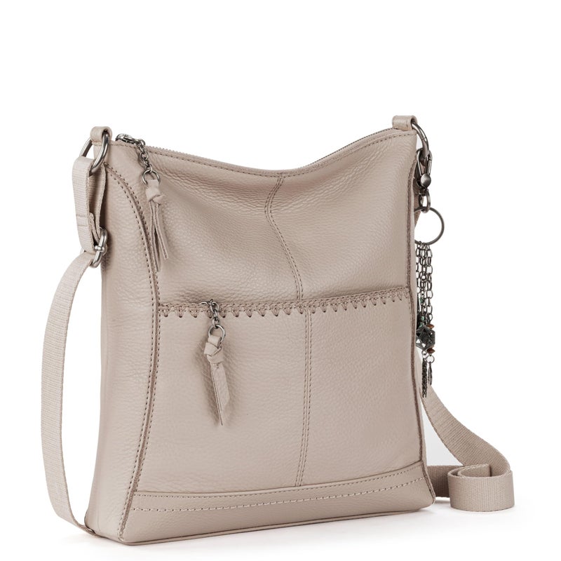 The Sak Lucia Crossbody in Leather, Adjustable Crossbody Strap, Sand Stitch - Image 3
