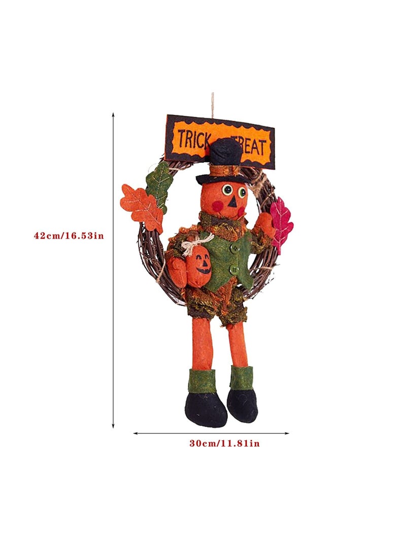 Highland Wooden Pumpkin Trick or Treat Door Hanging Halloween Decorations  - Image 2