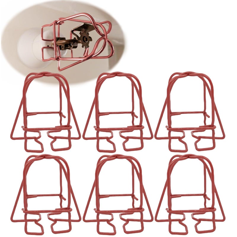 Happy Tree 6 Pack 34 IPS Red Fire Sprinkler Head Guard for Pendent Upright Horizontal Sidewall Head Double Hook