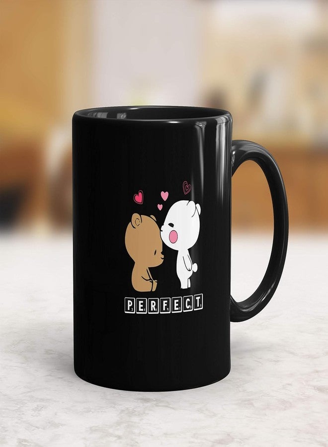 Gift Arcadia Ceramic Perfect Pair Coffee Mugs | Gift for Couple | Best Wedding Gift | Couple Gifts for Wedding| Gifts for Women | Set of 2 Microwave and Dishwasher Safe Coffee Mug | Black (A220) - Image 4