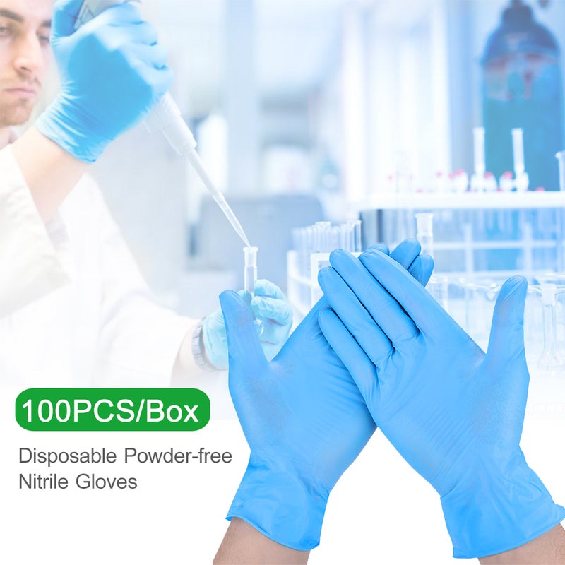 Disposable Nitrile Gloves Powder Latex Gloves Protective Glove for Home Cleaning Restaurant Kitchen Catering Laboratory Use 100PCS/Box - Image 4