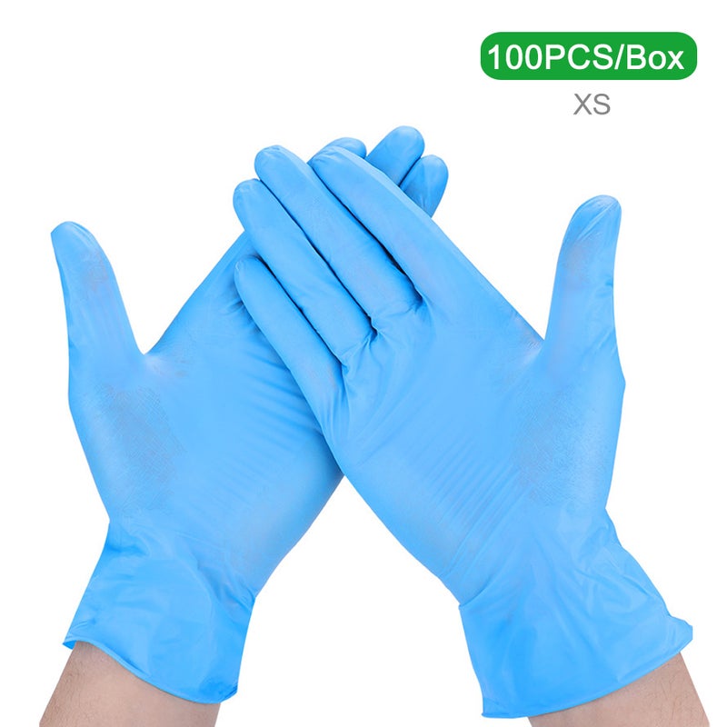 Disposable Nitrile Gloves Powder Latex Gloves Protective Glove for Home Cleaning Restaurant Kitchen Catering Laboratory Use 100PCS/Box - Image 1