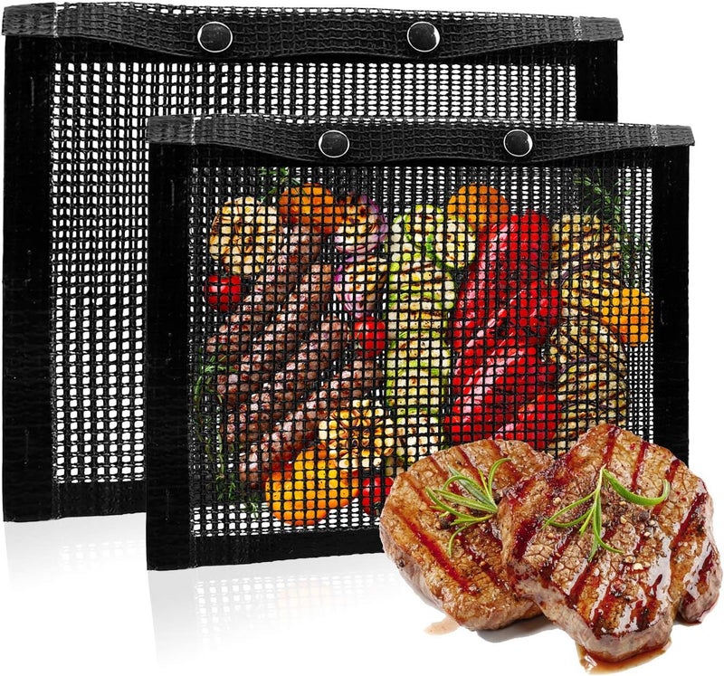 klarako Non-Stick Barbecue Grill Bag, Reusable Heat-Resistant mesh Barbecue Bag Kitchen Outdoor Convenience Store Emergency Barbecue Tool(22 27cm) - Image 1
