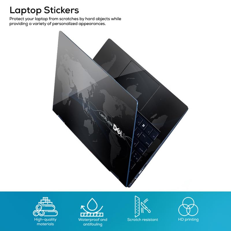 Inkykart DSGN 140 Full Body Laptop Skin Bubble-Free| Laminated| Removable| HD Quality Sticker for Laptops Upto 15.6 Inches Compatible with DELL - Image 2
