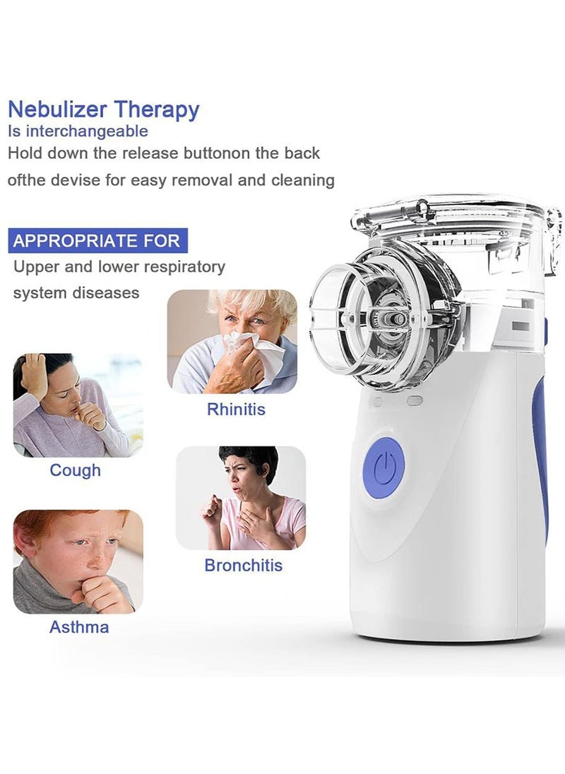 OPULENCE - Household Nebulizer Ultrasonic Inhaler, Portable Mesh Atomizer Machine with 2 Atomization Modes & Mouthpiece, Detachable Design, Auto Clean, for People of Any Age. - Image 1