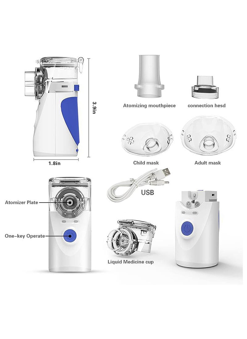 OPULENCE - Household Nebulizer Ultrasonic Inhaler, Portable Mesh Atomizer Machine with 2 Atomization Modes & Mouthpiece, Detachable Design, Auto Clean, for People of Any Age. - Image 1