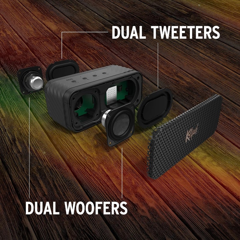 كليبشا Klispch Nashville Portable Bluetooth Speaker - Upto 24 hrs battery on a single charge of 1.5 hours, Built-in Microphone For Calls, IP67 dust and waterproof - Image 5
