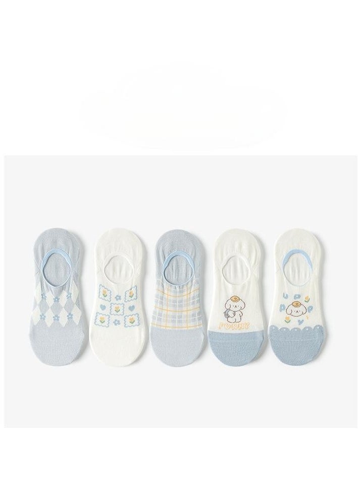 Generic - Women Absorb Sweat and Deodorize Socks 5 Pairs High Quality Socks One Size Fits All - Image 1