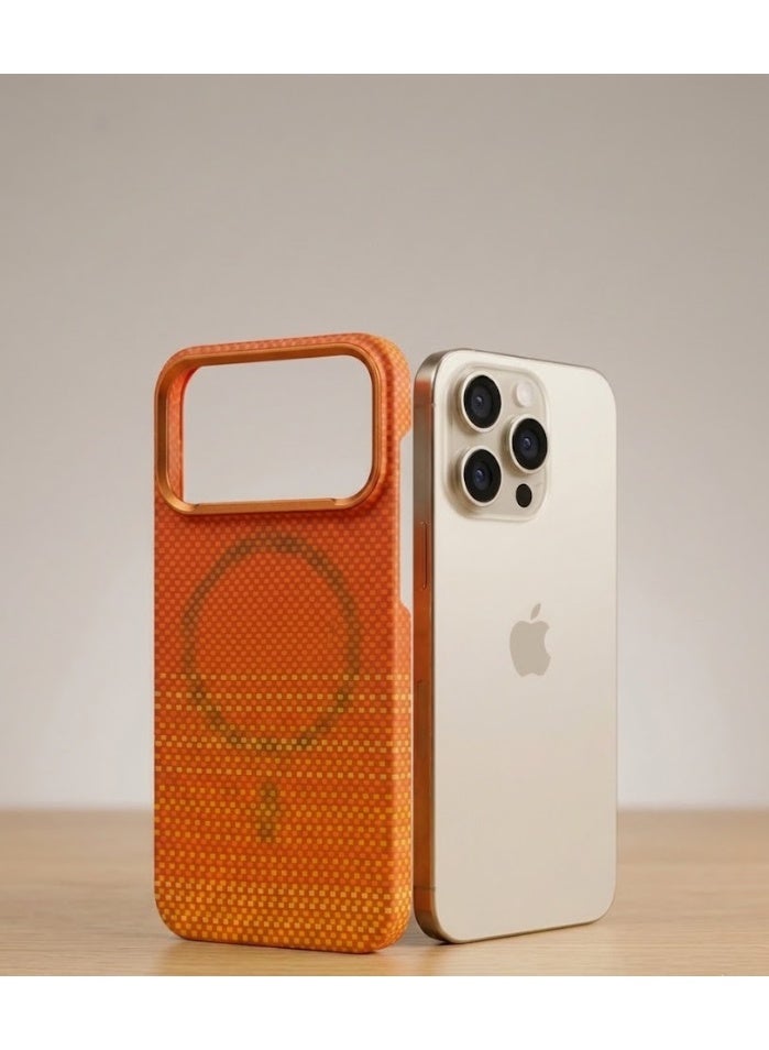 iPhone 17 Kevlar Design Magsafe Carbon Fiber Ultra-Slim Case for x Heavy Duty Military-Grade Aramid Fiber Protection Shell Cover - Image 3