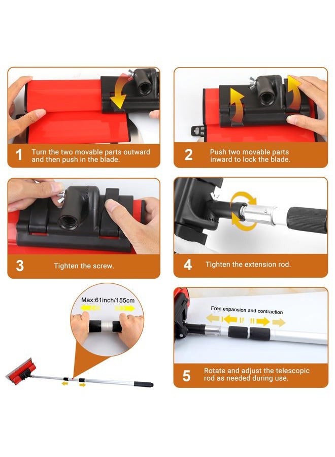 DEKEones Drywall Skimming Blade Set with Skimming Blades, Compound Roller,Taping Knife and Extension Handle for Smoothing Wall and Ceiling - Image 4