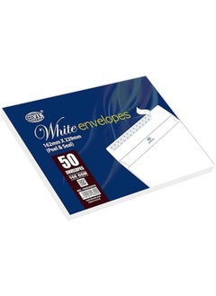إيروريكس Fswe1026P50 مغلفات قابلة للتقشير والغلق، 50 قطعة، مقاس 162 مم × 229 مم، أبيض  - Image 1