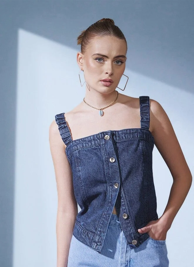 Denim Corset Top for Women