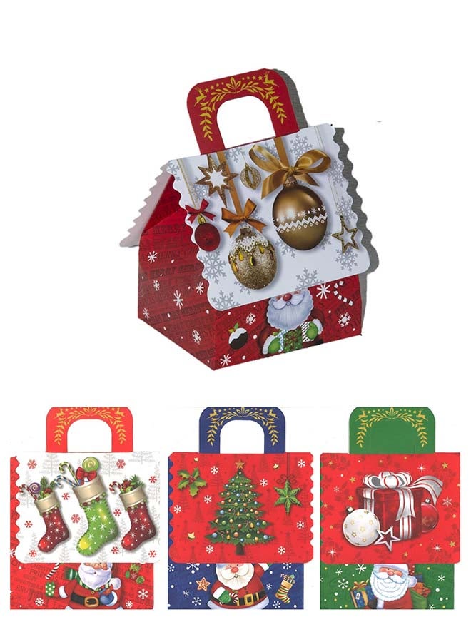 4-Piece Gift Box For Christmas 14X10X19Cm Size Assorted Designs - Image 1