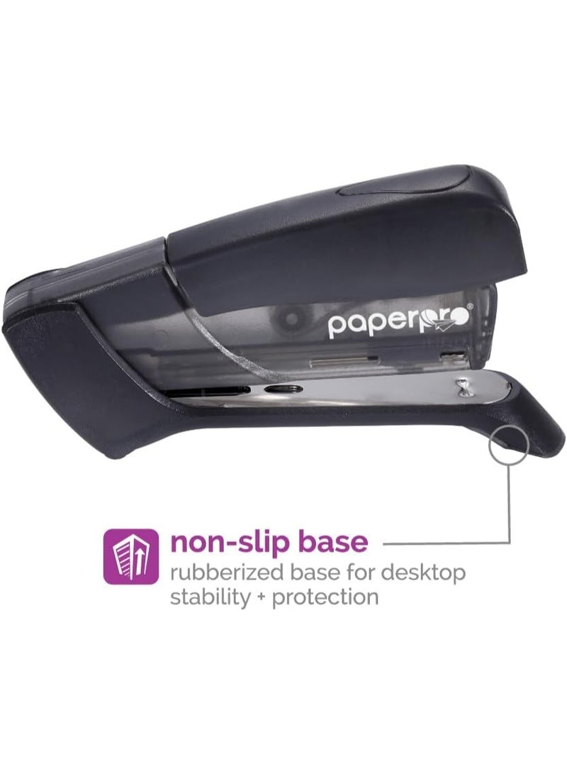 PaperPro Compact Classic Desktop Stapler, 15 Sheet Capacity, No Effort, Includes 105 Staples, One Finger, 80% Easier Stapling, Assorted (Colors May Vary) - Image 3