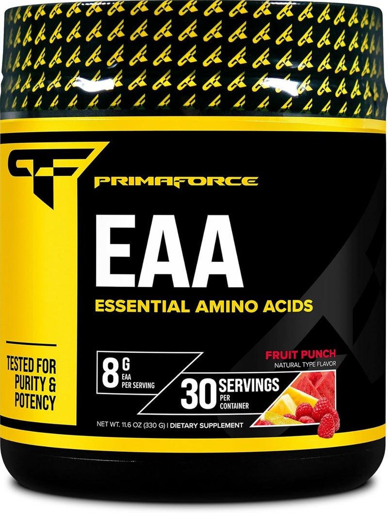 Primaforce EAA Powder 30 Servings Fruit Punch Flavor  Essential Amino Acids for PreIntra Workout and Recovery  NonGMO and Gluten Free - Image 1