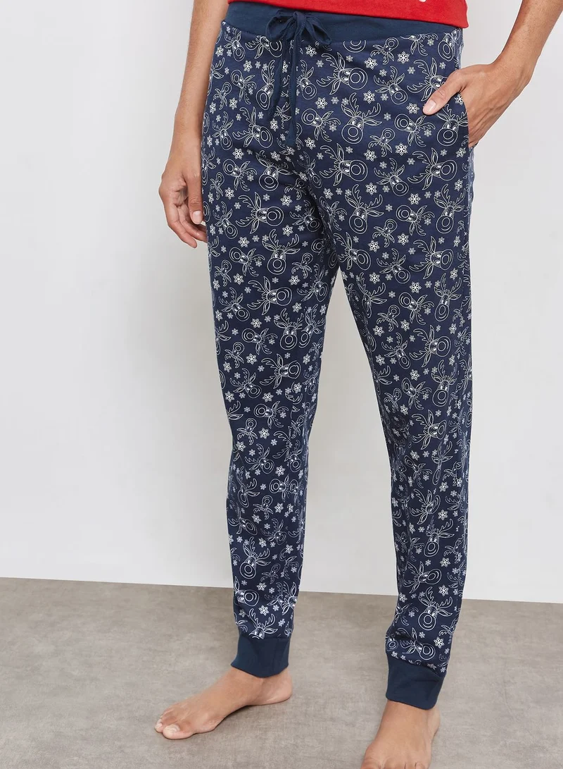 NEW LOOK Reindeer Pyjama Set