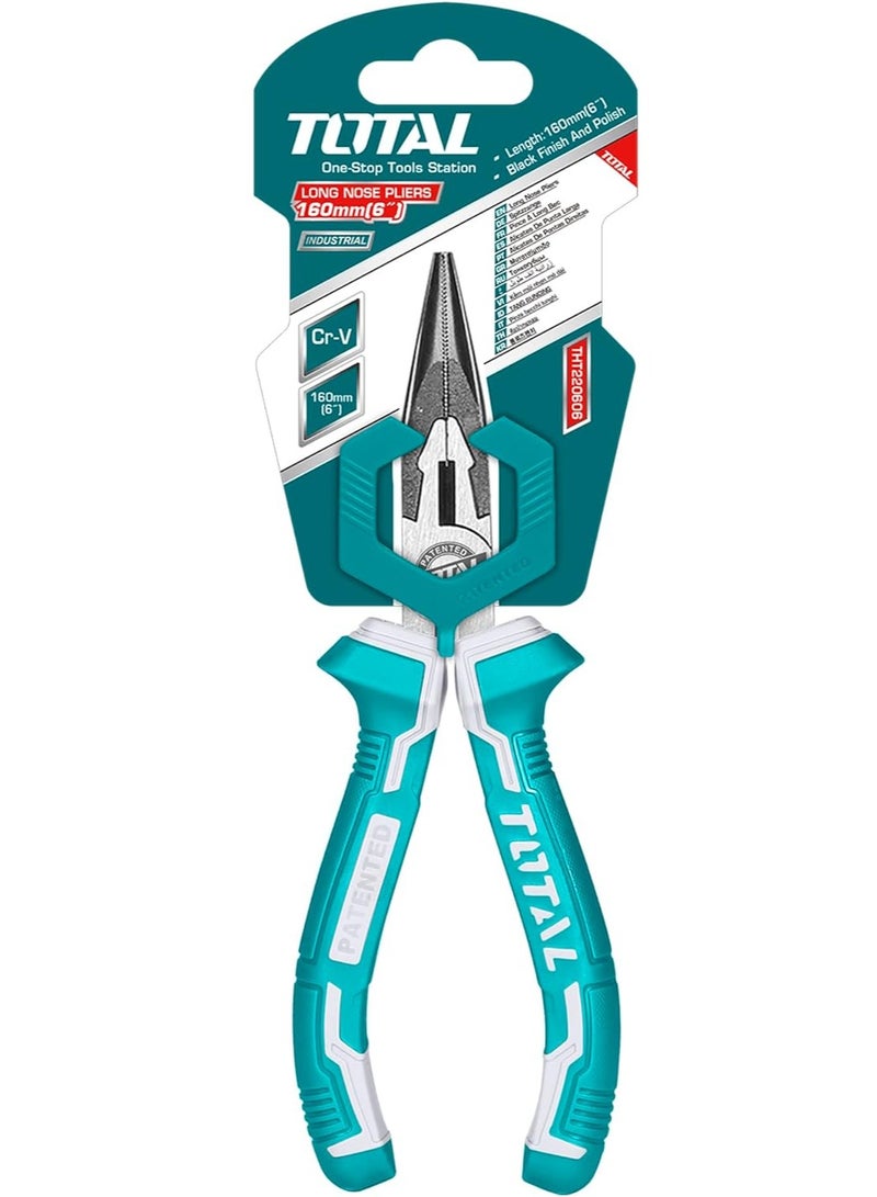 TOTAL Long Nose Plier 6 Inch 160 MM - Image 1