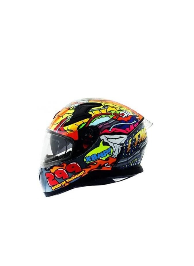 AXOR - AXOR HELMETS APEX XBHP 299 D/V-E NYB/NEON YELLOW BLUE Size-S - Image 1