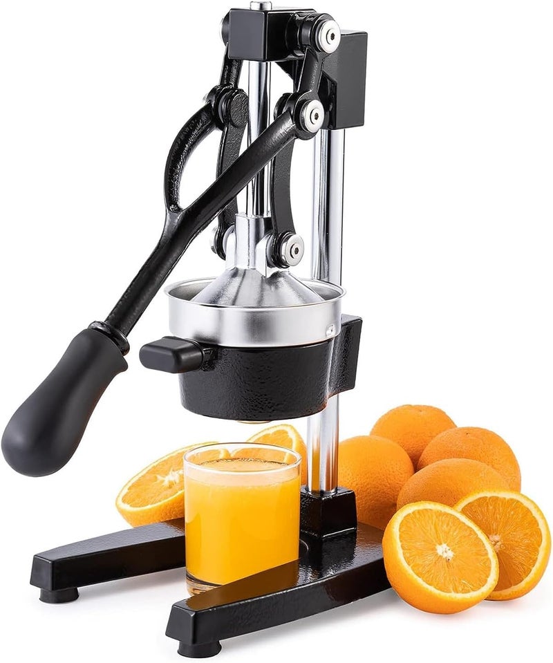 R RUNILEX R Runilex Metal Heavy Duty Hand Press Citrus Juicer Cold Press Juice Machine Manual Fruit Juicer Orange Squeezer For Home 40 x 39 x 172 CM Black  - Image 1