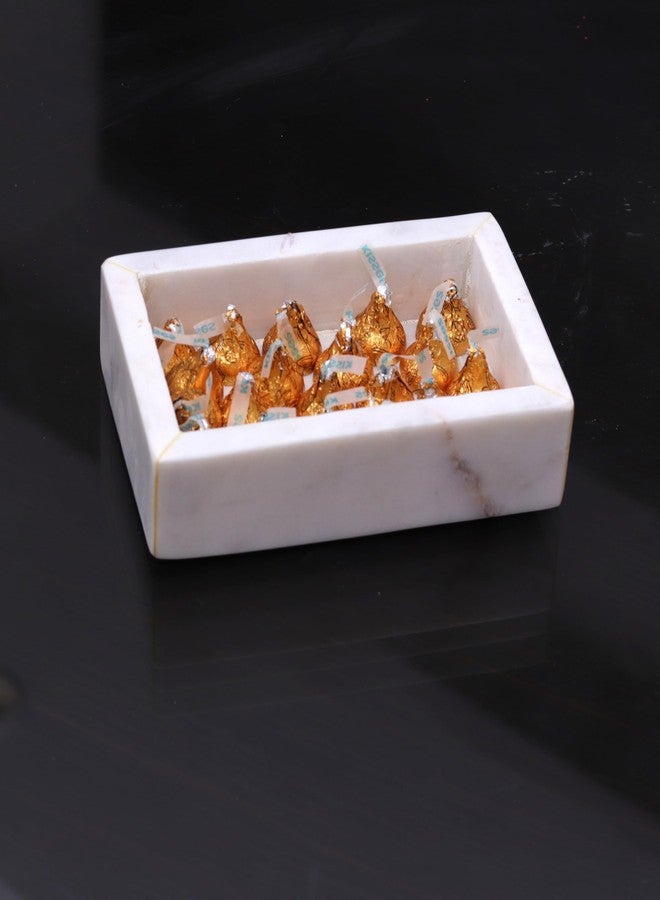 DECORAGE White Marble Jewelry Box | Jewel Case with Gold Butterfly Handle | Long Lasting Multipurpose Organizer for Jewelry, Dry Fruits, Chocolates & Keepsakes | Premium Home Décor Gift Box - Image 4