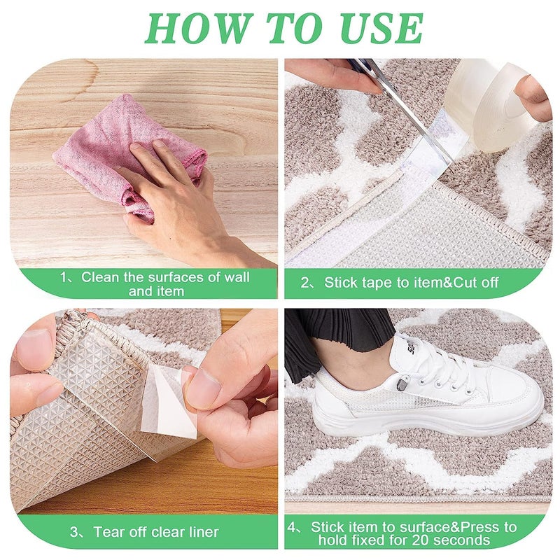 Goodern 2 Pcs 5M Multipurpose Double Sided Adhesive Tape Set,Adjustable Nano Mounting Tape,Home Transparent Tape Durable Kitchen Wall Sticker Adhesive Tape Nano Carpet Two Sides Clear Mounting Tools - Image 5