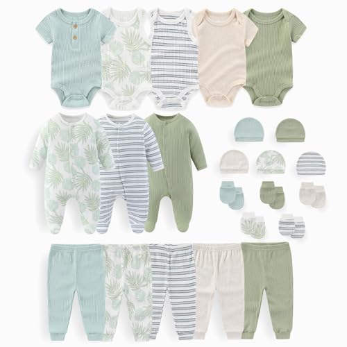 JELYLOVE Unisex Baby Boy Girl Bodysuits And Pants Sets 23 pack Cotton New born Clothing Comfort Infant Birthday Outfit - Image 1