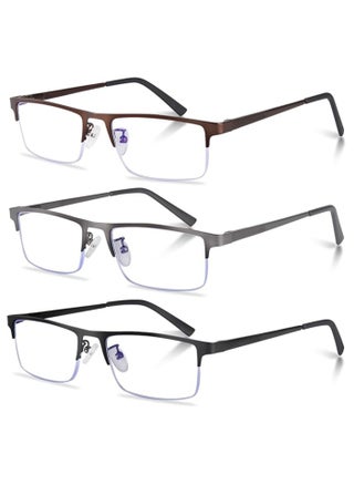 Reading Glasses for Men, Lightweight Metal Half Frame Blue Light Blocking Computer Readers - pzsku/Z8D701B3A6A45B4F180D4Z/45/_/1739635023/9d132be2-1b2c-455b-9028-cbb59c70879c