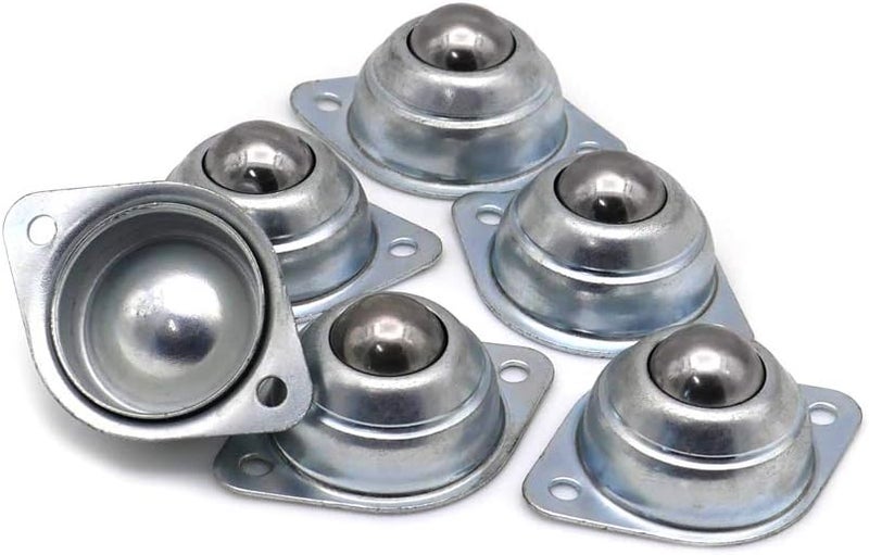DGQ 5/8" Swivel Ball Caster Roller Transfers Set of 6 Swivel Ball Castor Furniture Trolley Screw Mounted Round Casters - Image 3