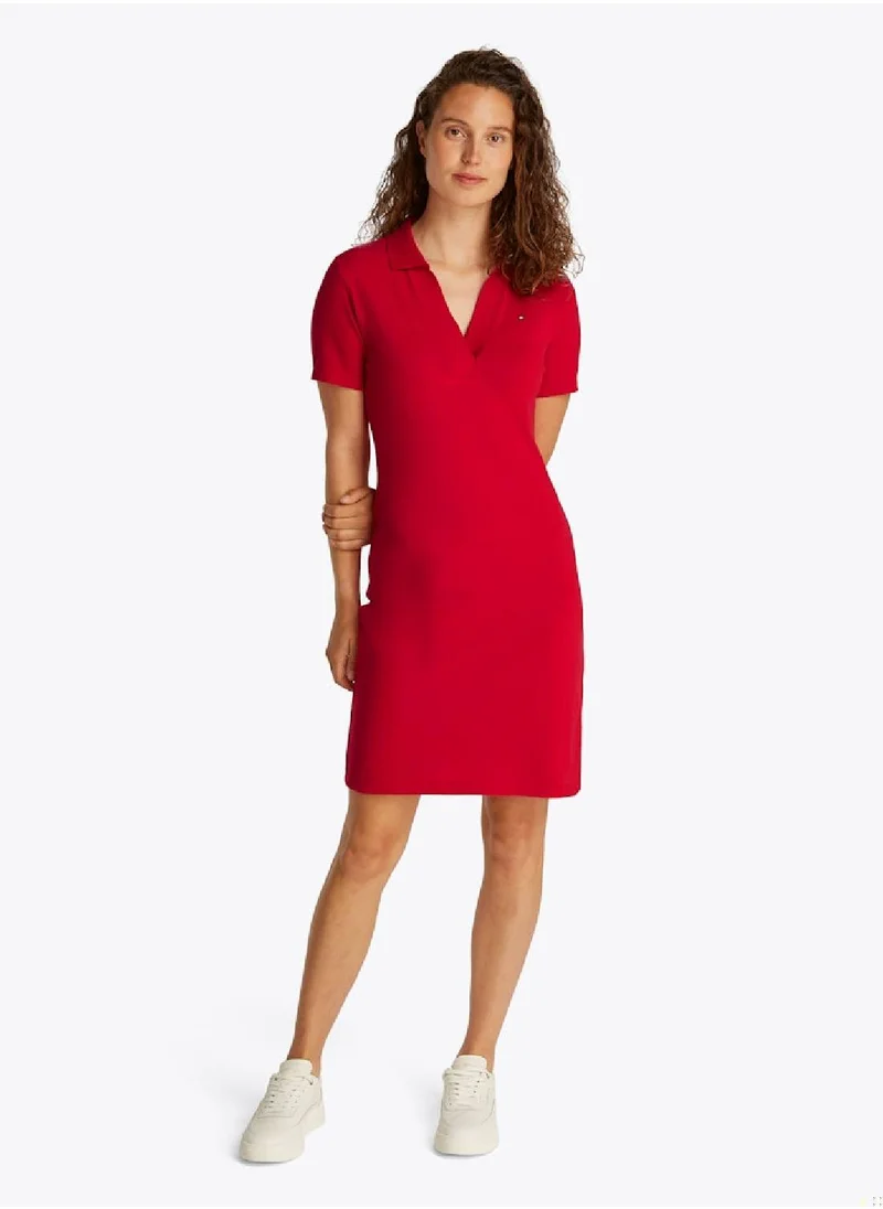 TOMMY HILFIGER Women's 1985 Collection Mini Polo Dress - Cotton, Red