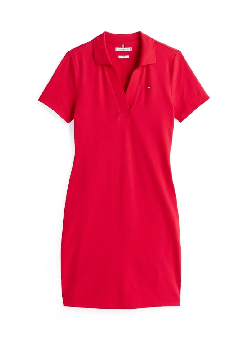 TOMMY HILFIGER Women's 1985 Collection Mini Polo Dress - Cotton, Red