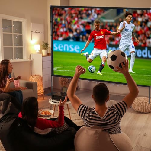 STWUI Outdoor Projector Screen with Stand - 120 Inch Portable Projector Screen Indoor and Outdoor Projector Screens 16:9 4K HD Wrinkle Free Lightweight Movie Screen with Carry Bag,Enioy Movie Nights - Image 3