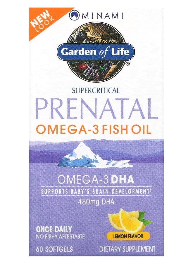 Minami Nutrition - Supercritical Prenatal Omega3 Fish Oil Lemon 60 Softgels - Image 1