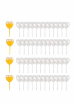 SYOSI 4ml Mini Squeeze Transfer Cupcakes Pipettes Heart Shape, Disposable Plastic Droppers for Cupcake, Dessert, Strawberries and Chocolate for Party Decoration, 100 Pcs  - Image 1